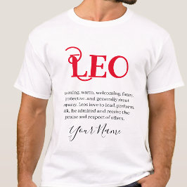 Leo-Merkmale und Zodiac-Zeichen T-Shirt
