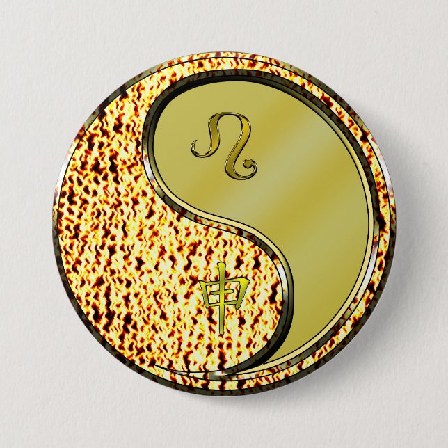 Leo & Metal Monkey Button (Vorderseite)