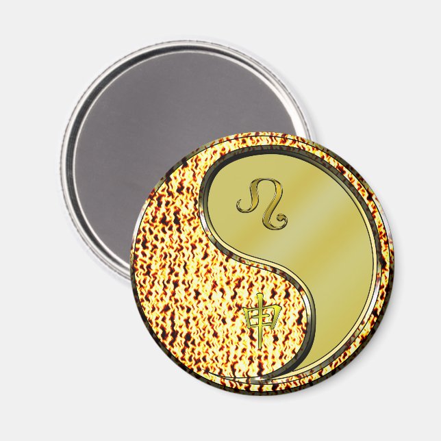 Leo & Metal Monkey Magnet (Vorderseite/Rückseite)