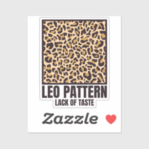 Leo Muster Bad Taste Fashion Victim Rectangle S Aufkleber