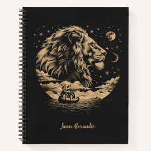 Leo Notebook Zodiac Astrologie Löwenschule Notizbuch