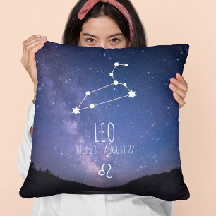 Leo   Personalisierte Sternbild-Konstellation Kissen