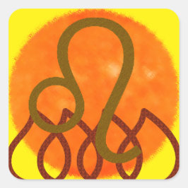 Leo Quadratischer Aufkleber