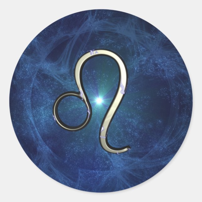 Leo Runder Aufkleber (Vorderseite)