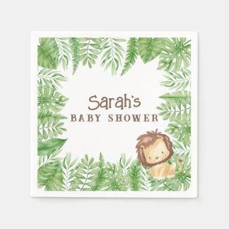Leo Safari Baby Shower Napkins Serviette