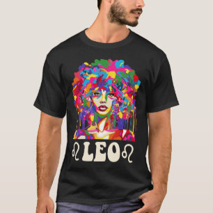 Leo Schwarze Frau Afrikanische Amerikanerin Kunst T-Shirt