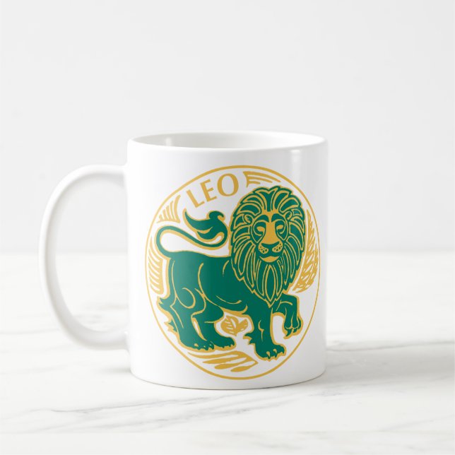 Leo Sign of the Zodiac Kaffeetasse (Links)