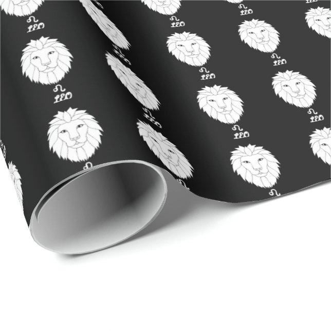 Leo Silhouette Wrapping Paper Geschenkpapier (Rolleneckpunkt)