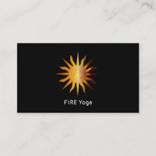 Leo Sonne Feuersign Geburtsmonat Rot & Gold Feuer Visitenkarte