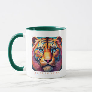 Leo Spirit Animal Tiger Face Alebrije Tasse