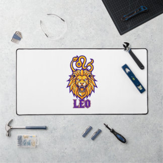Leo-Sternzeichen Goldenes Maskottchen Grafik Schreibtischunterlage