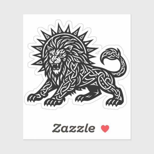 Leo-Sternzeichen Sonnenmähne Löwe | BurnsInHell Aufkleber (Blatt)