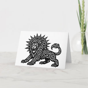 Leo Sternzeichen Sonnenmähne Löwe BurnsInHell Karte