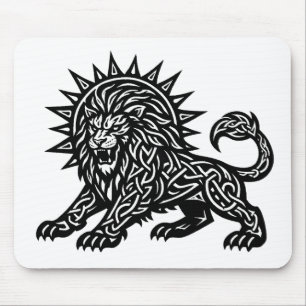 Leo Sternzeichen Sonnenmähne Löwe BurnsInHell Mousepad