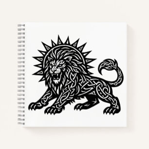Leo Sternzeichen Sonnenmähne Löwe BurnsInHell Notizbuch