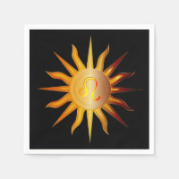 Leo Sun Fire Sign Birth Monat Rot & Gold