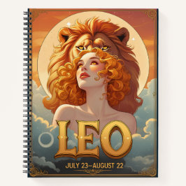 Leo Sun Sign July August Birthday Lion Notizbuch
