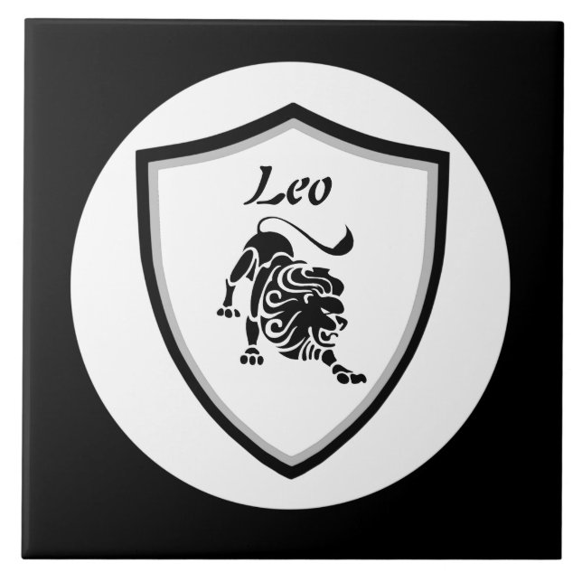 Leo-Symbol       Fliese (Vorderseite)