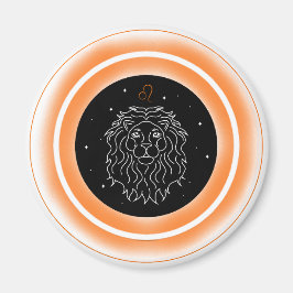 Leo-Symbol – Minimales Astrologie-Emblem Magnet