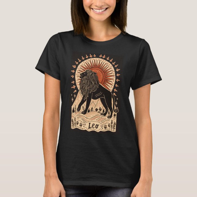 Leo - T - Shirt Celestial Zodiac Art (Vorderseite)
