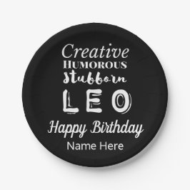 Leo the Lion Zodiac Fun Charakteristika Geburtstag Pappteller
