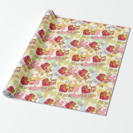 Leo the Lion Zodiac Geburtstagsfolie Geschenkpapier