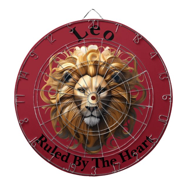Leo The Lion: Zodiaks wildes Geburtszeichen Dartscheibe (vorne)