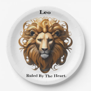 Leo The Lion: Zodiaks wildes Geburtszeichen Pappteller