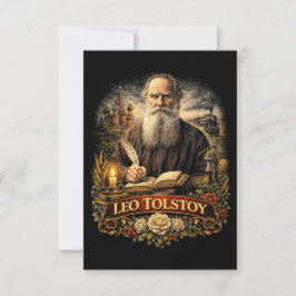 Leo Tolstoi Dankeskarte