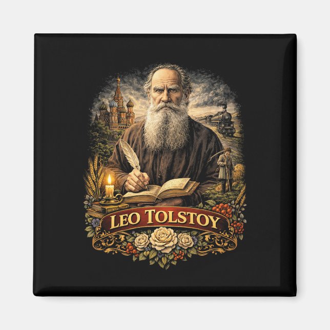 Leo Tolstoi Magnet (Vorne)