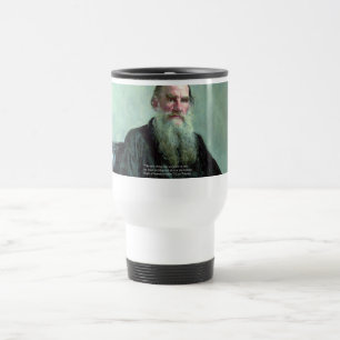 Leo Tolstoi "Nichts wissen" Zitat Geschenke T-Shir Reisebecher