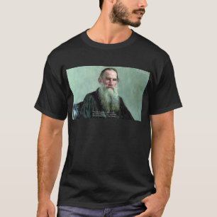 Leo Tolstoi "Nichts wissen" Zitat Geschenke T-Shir T-Shirt
