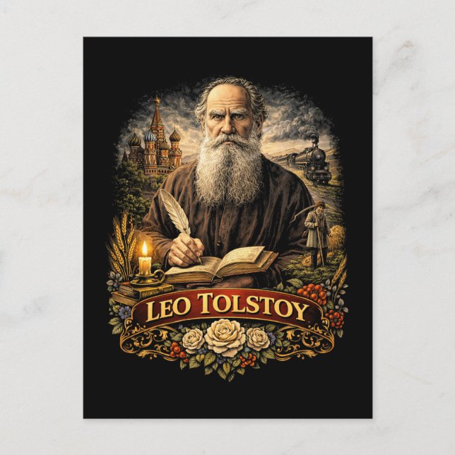 Leo Tolstoi Postkarte (Vorderseite)