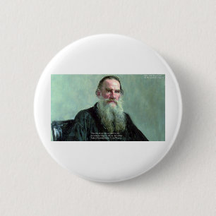 Leo Tolstoy "Know Nothing" Zitat Geschenke Shirts Button