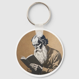Leo Tolstoy Portrait - Goldene Illustration Schlüsselanhänger