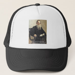 Leo Tolstoy "War Is Unjust" Wisdom Quote Gifts Truckerkappe