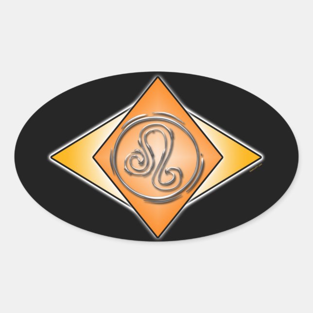 Leo Triangle - Birth-Zeichen Ovaler Aufkleber (Vorderseite)