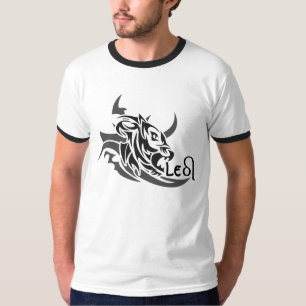 Leo Tribal Löwe Tattoo Custom T - Shirt. T-Shirt