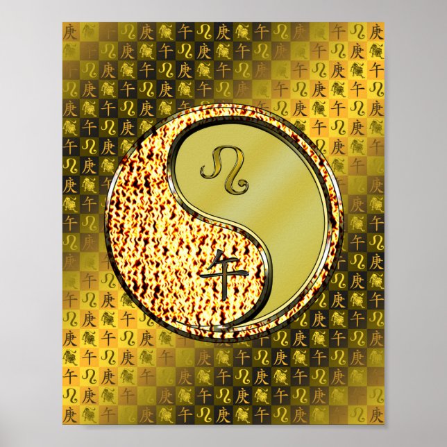 Leo und Metallpferd Poster (Vorne)