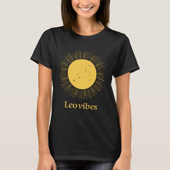 Leo Vibes Funny Astrologie T-Shirt (Vorderseite)
