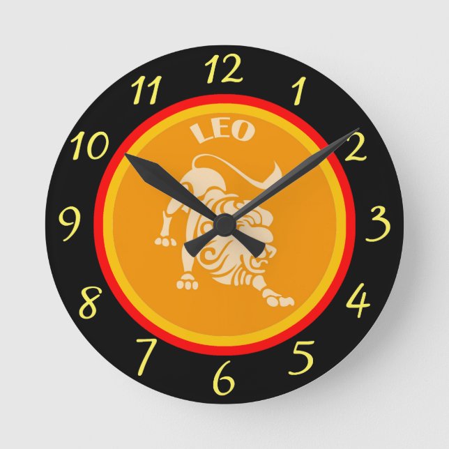 Leo Wall Clock Runde Wanduhr (Vorderseite)