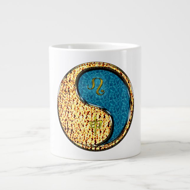 Leo & Wasser-Affe Jumbo-Tasse (Vorderseite)