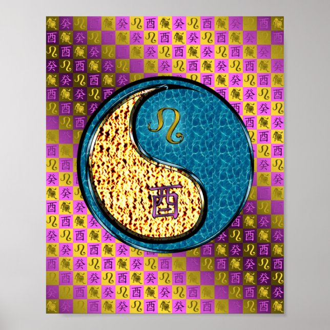 Leo & Water Rooster Poster (Vorne)