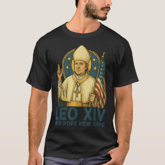 Leo Xiv New Pope New Hope Flag Retro Vintag T-Shirt