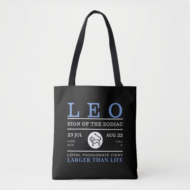 Leo-Zeichen des Zodiaks, astrologisch Tasche (Vorderseite)