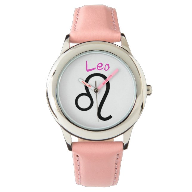 Leo-Zeichen des Zodiaks. Kinder beobachten. Armbanduhr (Vorderseite)