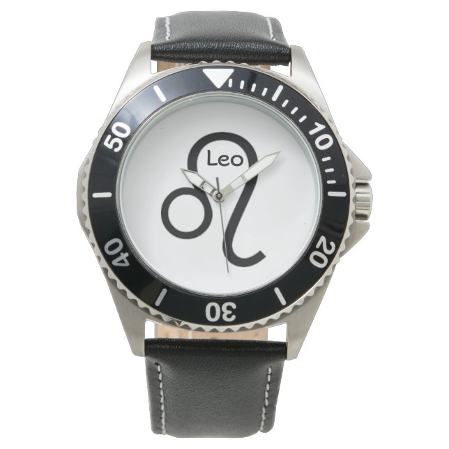 Leo-Zeichen des Zodiaks. Mens Uhren. Armbanduhr (Vorderseite)