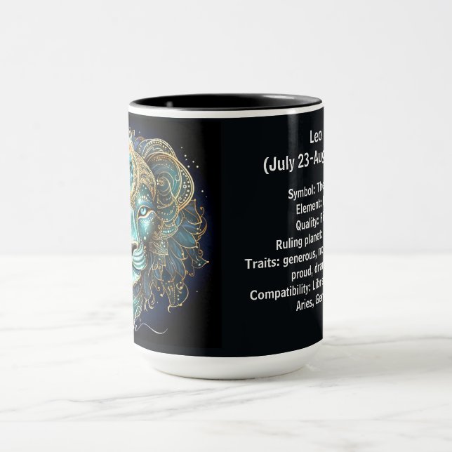 Leo Zodiac Art for July 23–August 22 Tasse (Zentrum)