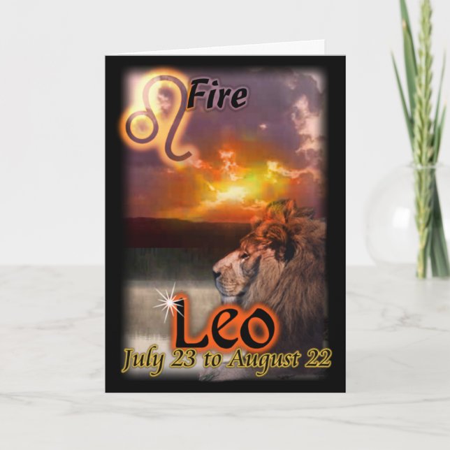 Leo Zodiac Birthday Card Karte (Vorderseite)