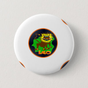 Leo zodiac button